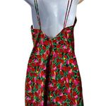 Victoria's Secret  Vintage Gold Label Satin & Lace Nightie Slip Red & Pink Tulips Photo 1