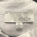 Pinch Tierred Button Up Sleeveless Hi Lo Hem Collared Blouse White Size Small Photo 3