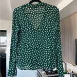 Reformation  Violet Crepe Blouse Rosemary Photo 5