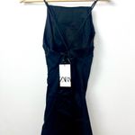 ZARA Black Strappy Ruched Back Mini Dress - Party or Evening Look Photo 1