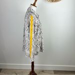 Apt. 9  Womens Long Sleeve Button Down Shirt Size L Snakeskin Print Yellow Stripe Photo 9