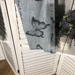 PacSun Eco Butterfly Jeans High Waisted Straight Leg Raw Hem Light Wash Blue 26 Photo 12