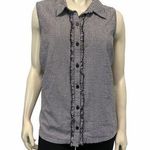 cj banks 3X  Gingham Sleeveless Button Down Blouse Photo 0
