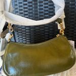 Coach CBJ01 Ashton Shoulder Bag In Shiny Crinkle Leather Gold/Olive Green Photo 2