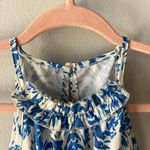 Blue Allover Print Halter Neck Romper Size Small/4 Photo 7