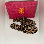 Tory Burch  Miller Printed Patent Leather Sandals Natural Leopard Size 8.5 Photo 1