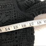 Charles Chang Lima Lace Fringe Embroidered Floral Long Sleeve Black Photo 2