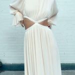 ZARA  Pleated Cutout Maxi Dress Photo 3