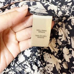 Rebecca Taylor  100%‎ Silk Cream Black Floral Print Blouse Peplum Size 0 Photo 4