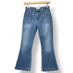 frame denim FRAME Le Bardot Crop Flare Jeans Medium Wash 26 Y2K Retro 90s Revival Soft Girl Photo 1
