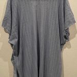 David & Young  Blue Crochet Cardigan Photo 1