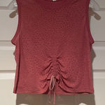 Lululemon  Dark Pink Sleeveless Ruched Cropped Top Photo 0