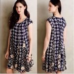 Anthropologie  MAEVE Blue & White Indiga Dress Sz M Tie-Back with Tassels Photo 1