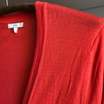 Gap  Coral Red Lightweight Long V Neck Cardigan Size Small Photo 2