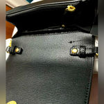 Karl Lagerfeld NEW PARIS Black Leather Connie Crossbody Bag Photo 3