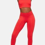 Outdoor Voices Red Tech Sweat Mid Rise Cropped Active Leggings Photo 0