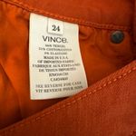Vince  Women’s Rust Orange Skinny Jeans Sz 0 Low Rise Ankle Length Photo 7