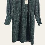 H by Halston Green Scattered Dots Print Long Sleeve A-Line Dress Size M NWT Photo 3