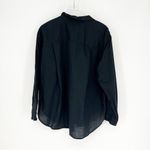 J.Crew Relaxed Fit Linen Blend Pajama Top L Black Photo 1