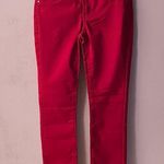 Charlotte Russe Refuge Dark Red 3-Button High Rise Skinny Jeans Size 2 EUC Photo 8
