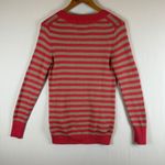 Boden Women's Striped Sweater‎ with Pockets Pink Tan Cotton Blend Size 8 Photo 1
