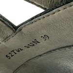 Sundance  Pampil Wedge Sandals Cut Out‎ Embroidered Leather Blue Size 39 US 8 Photo 11