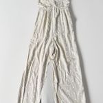 Old Navy  Sleeveless Linen Blend Cropped Twist Front Smocked‎ Jumpsuit Womens S Photo 2