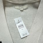 Loft NEW  Striped V Neck Cardigan White Black Size XS Photo 9