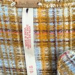 Free People  Alexa Plaid Mini Dress Long Sleeve‎ Ruffle Hem Button Front Size XS Photo 2