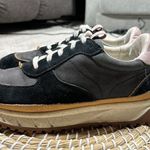 Madewell Women’s Kickoff Trainer Sneakers in Dark Colorblock Nubuck Suede 8.5 Photo 2