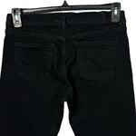 ZARA SZ 6 The Disco Pant Jeans Mid-Rise Frayed Hems Zip-Fly Bootcut Black Womens Photo 4