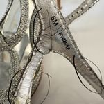 Nine West Sparkling Silver Strappy Heels Photo 6