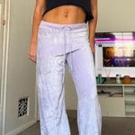 Victoria's Secret brand new with TAGS y2k 2000s lilac purple velour wide leg track pants sweatpants Photo 0
