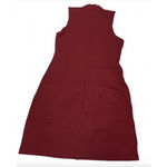 BB Dakota BB Dakota Sheath Dress Womens Small Red Sleeveless Mock Neck Knit Short Zip Photo 3