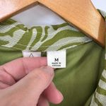 Joie  Button Front Shirt Womens Medium Green White Zebra Print Fairy Layered Photo 4