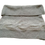 White House | Black Market gray knit wool rabbit hair neck warmer women’s shawl Photo 0