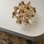 Vince Camuto Gold interesting Pave Cluster Ring size 7 Photo 1