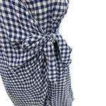 Rails  Malia Dress in‎ Navy Blue Gingham Wrap Dress Size Small Photo 6