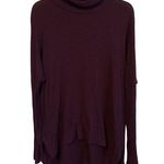 Red Merlot Ribbed Long Sleeve Cowl Neck Blouse Tunic Top Size M/L Size M Photo 0