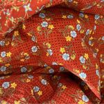 Handmade Vintage Quilted Cottage Core Rust Two Button Jacket Medium Red Photo 3