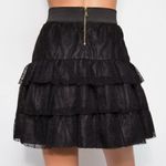 Cynthia Steffe Cynthia  Black Tiered Lace Polka Dot Skirt Size 6 Photo 2