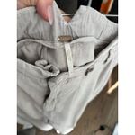 Free People  Lotta Love Wide Leg Trousers‎ In Sable Size 12 Pleated Linen Blend Photo 6