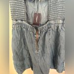 American Eagle NWT denim romper with cutout back and ruffle sleeves size S Photo 10