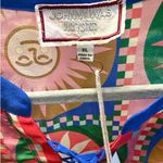 Johnny Was Workshop Front Tie Villa Silk Blouse Sun Print XL NWT Boho Gift Photo 4