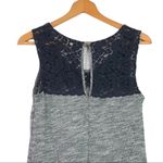Anthropologie Anthro. Lilka - Esme Dress  Marled Grey w/ Navy Lace - Small Photo 5