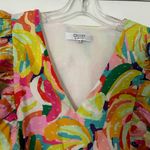 CROSBY by Mollie Burch  Go Bananas Colorful Ruffled Tiered Maxi Dress Sz M Photo 2