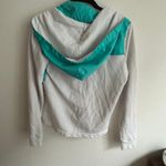 PINK Quarter Zip Pullover Sweatshirt Athletic Long Sleeve Top White Teal xS Photo 8