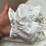 O. Vianca White Milkmaid Smocked Off Shoulder Stripe Print Bodycon Mini Dress M Photo 7