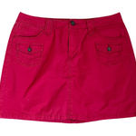 Faded Glory ‎ Cargo Mini Skirt sz 8 Med Cotton Utility Red Y2K Hipster Trendy 90s Photo 0