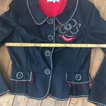 Vintage 90s Marc Oliver by Miri Couture Bespoke Boutique jacket cotton size 8 Red Photo 5